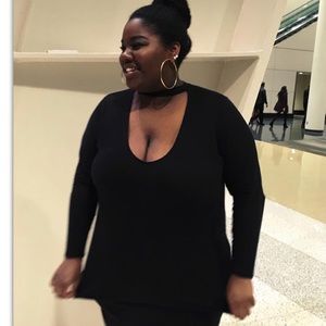 Choker neckline dress